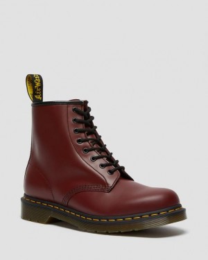 Dr. Martens 1460 Smooth Leather Lace Up Boots Rosa Vermelhas | SN-DM84885