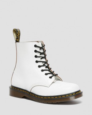 Dr. Martens 1460 Vintage Made in England Lace Up Boots Branco | SN-DM84145