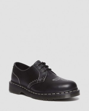 Dr. Martens 1461 Gothic Americana Leather Oxford Shoes Pretas | SN-DM84511
