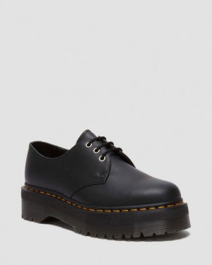 Dr. Martens 1461 Platform Genix Nappa Reclaimed Leather Oxford Shoes Pretas | SN-DM84577