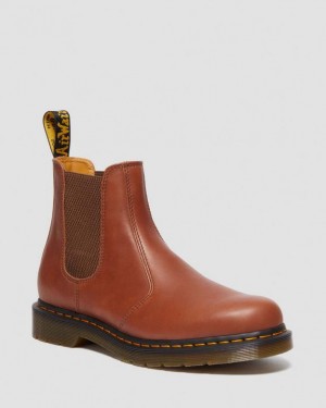 Dr. Martens 2976 Carrara Leather Chelsea Boots Marrom | SN-DM84222