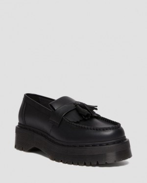 Dr. Martens Vegan Adrian Felix Platform Tassel Loafers Pretas | SN-DM84484