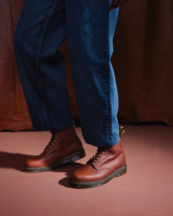 Dr. Martens 101 Ambassador Leather Ankle Boots Marrom | SN-DM84910