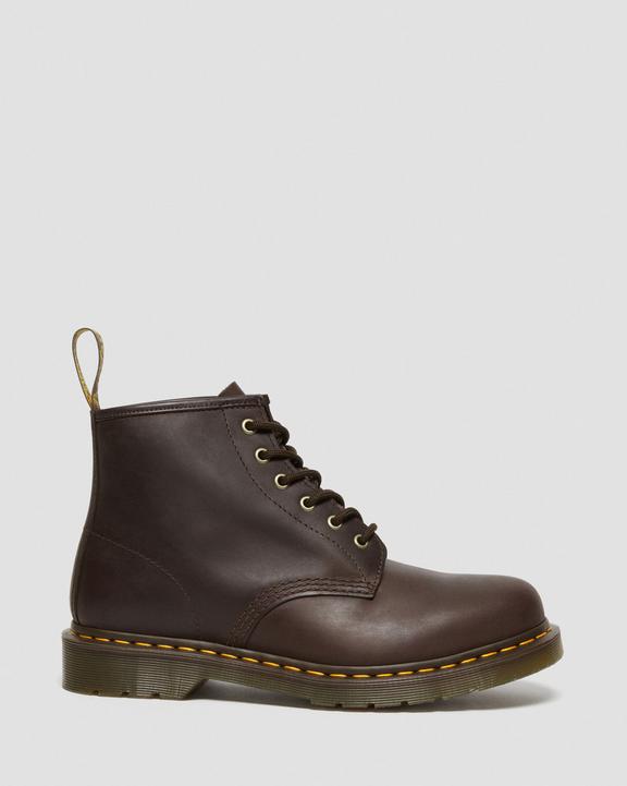 Dr. Martens 101 Crazy Horse Leather Ankle Boots Marrom Escuro | SN-DM84188