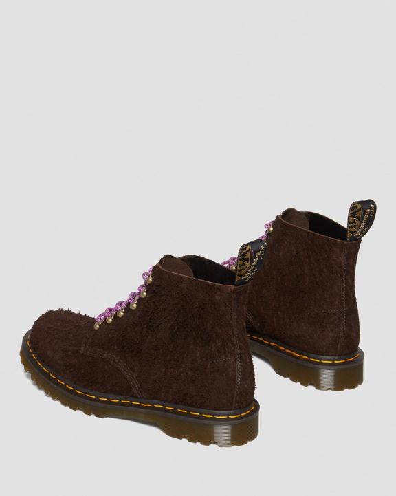 Dr. Martens 101 Made in England Hardware Suede Ankle Boots Marrom Escuro | SN-DM84190
