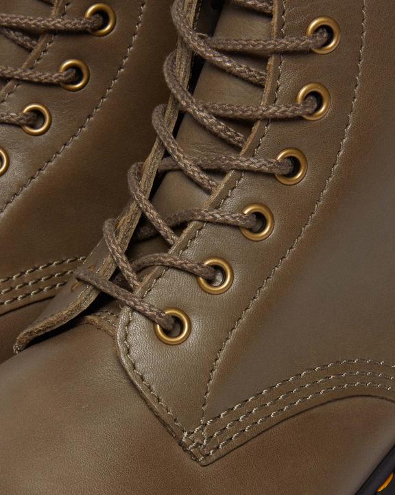 Dr. Martens 1460 Carrara Leather Lace Up Boots Verde Oliva | SN-DM84137