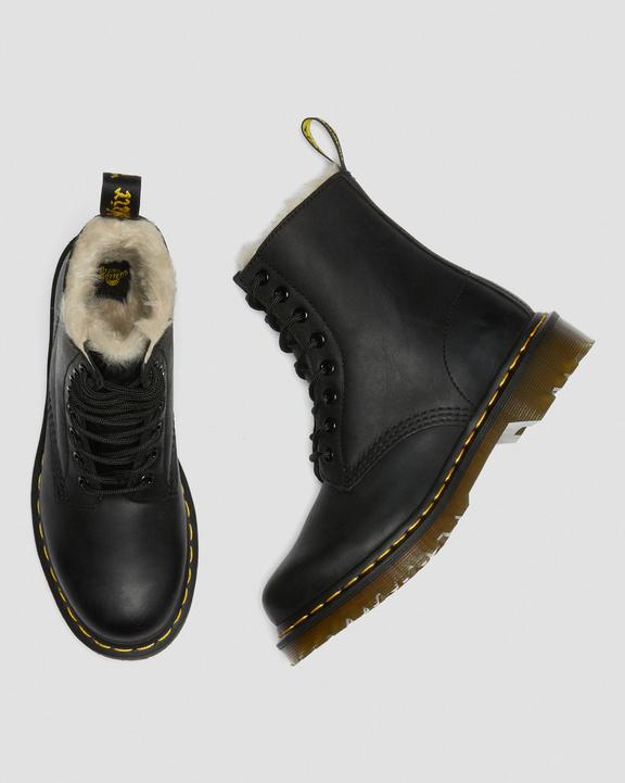 Dr. Martens 1460 Faux Fur Lined Lace Up Boots Pretas | SN-DM84430