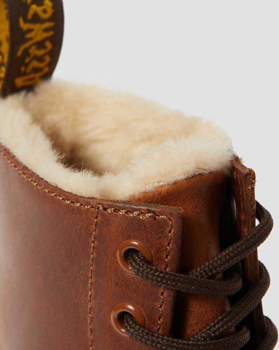 Dr. Martens 1460 Faux Fur Lined Lace Up Boots Marrom | SN-DM84436
