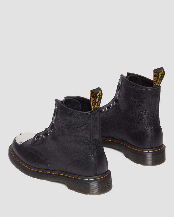 Dr. Martens 1460 Toe Plate Lunar Leather Jungle Zip Boots Pretas | SN-DM84290