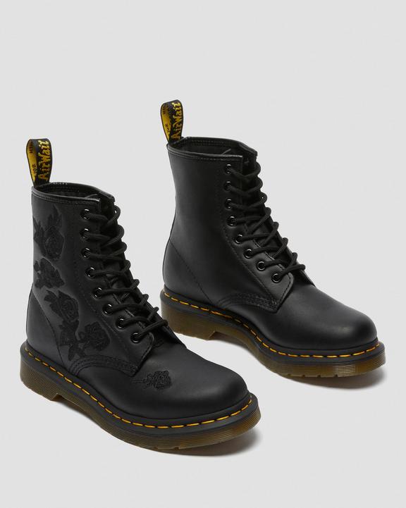 Dr. Martens 1460 Vonda Mono Floral Boots Pretas | SN-DM84271