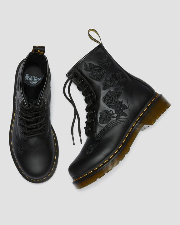 Dr. Martens 1460 Vonda Mono Floral Boots Pretas | SN-DM84271