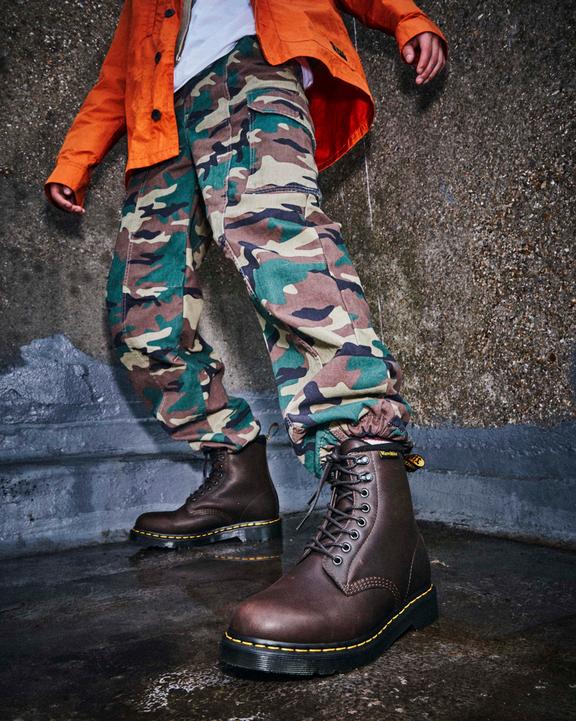 Dr. Martens 1460 Warmwair Leather Lace Up Boots Marrom Escuro | SN-DM84442