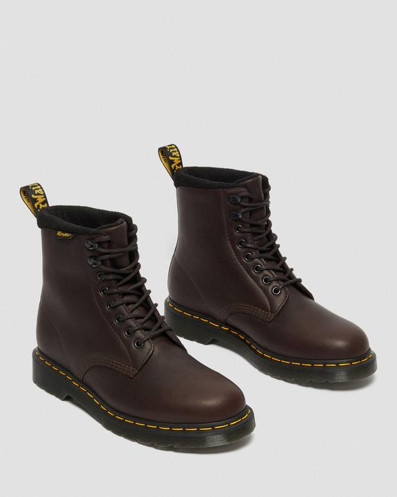 Dr. Martens 1460 Warmwair Leather Lace Up Boots Marrom Escuro | SN-DM84442