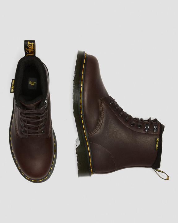 Dr. Martens 1460 Warmwair Leather Lace Up Boots Marrom Escuro | SN-DM84442