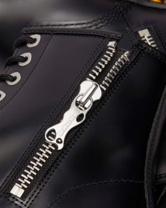 Dr. Martens 1460 Zip Smooth Leather Lace Up Boots Pretas | SN-DM84264