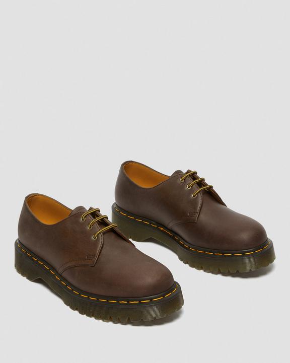 Dr. Martens 1461 Bex Crazy Horse Leather Oxford Shoes Marrom Escuro | SN-DM84731
