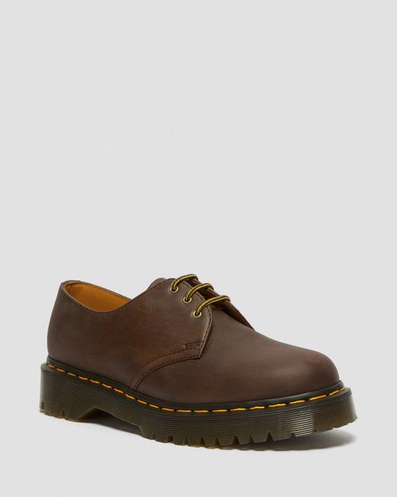 Dr. Martens 1461 Bex Crazy Horse Leather Oxford Shoes Marrom Escuro | SN-DM84731