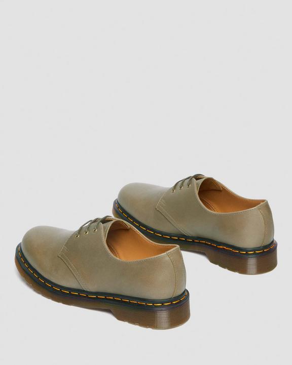 Dr. Martens 1461 Carrara Leather Oxford Shoes Verde Oliva | SN-DM84548