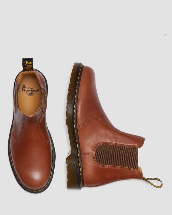 Dr. Martens 2976 Carrara Leather Chelsea Boots Marrom | SN-DM84827