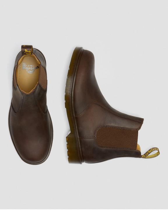 Dr. Martens 2976 Crazy Horse Leather Chelsea Boots Marrom | SN-DM84905
