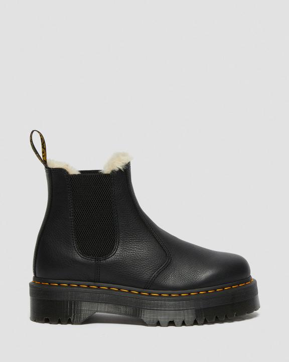 Dr. Martens 2976 Faux Fur Lined Platform Chelsea Boots Pretas | SN-DM84431