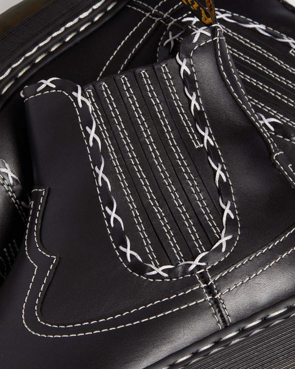 Dr. Martens 2976 Gothic Americana Leather Platform Chelsea Boots Pretas | SN-DM85115