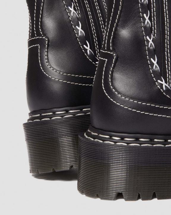 Dr. Martens 2976 Gothic Americana Leather Platform Chelsea Boots Pretas | SN-DM85115