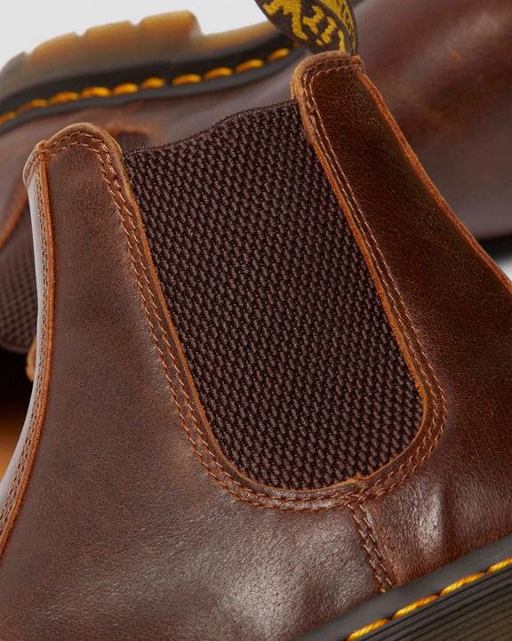 Dr. Martens 2976 Slip Resistant Parker Life Shield Chelsea Boots Marrom Escuro | SN-DM84365