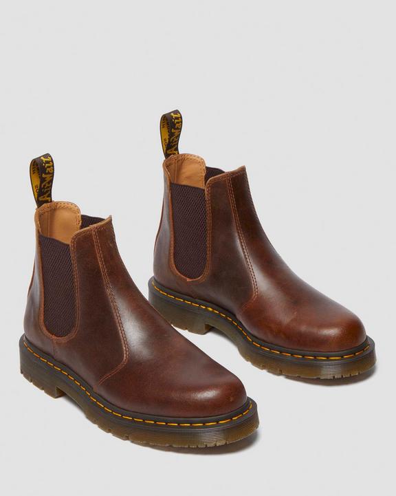Dr. Martens 2976 Slip Resistant Parker Life Shield Chelsea Boots Marrom Escuro | SN-DM84365