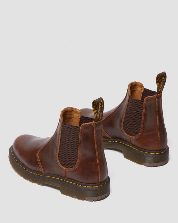 Dr. Martens 2976 Slip Resistant Parker Life Shield Chelsea Boots Marrom Escuro | SN-DM84365