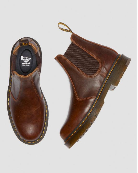 Dr. Martens 2976 Slip Resistant Parker Life Shield Chelsea Boots Marrom Escuro | SN-DM84365