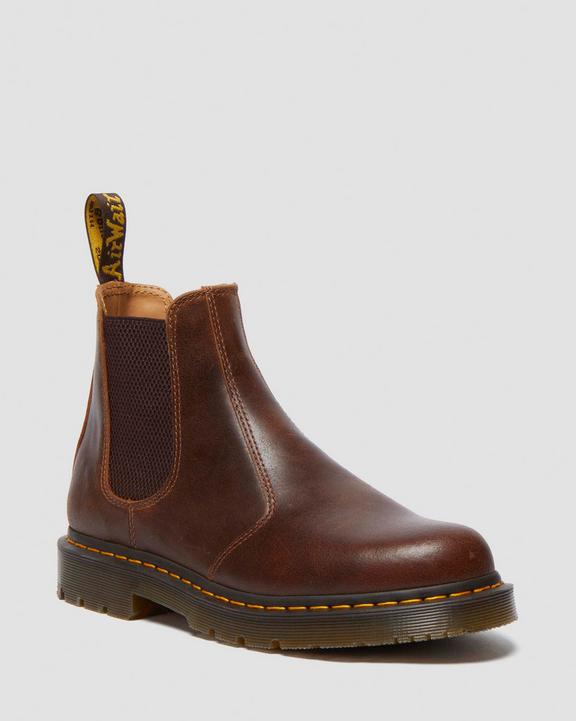 Dr. Martens 2976 Slip Resistant Parker Life Shield Chelsea Boots Marrom Escuro | SN-DM84365