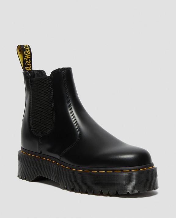 Dr. Martens 2976 Smooth Leather Platform Chelsea Boots Pretas | SN-DM84285