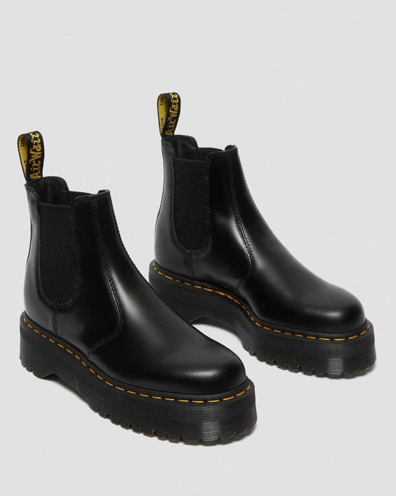 Dr. Martens 2976 Smooth Leather Platform Chelsea Boots Pretas | SN-DM84359