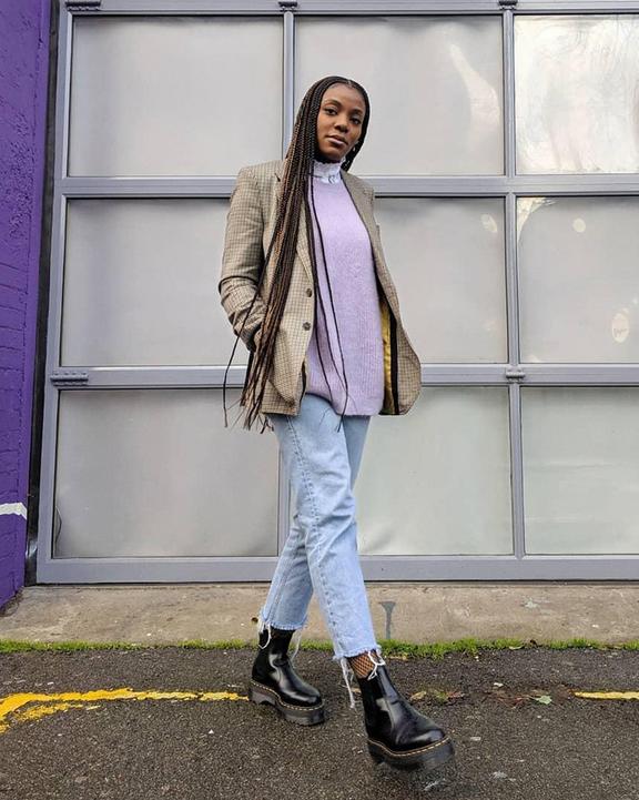 Dr. Martens 2976 Smooth Leather Platform Chelsea Boots Pretas | SN-DM84892