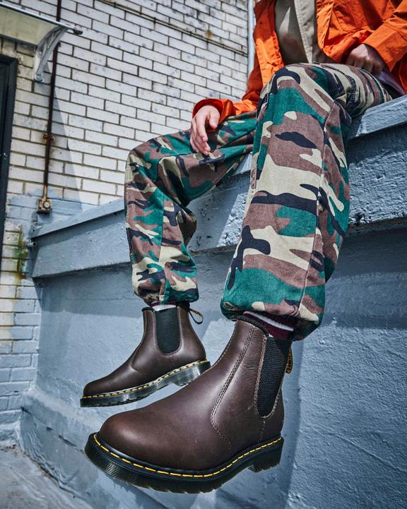 Dr. Martens 2976 Warmwair Leather Chelsea Boots Marrom Escuro | SN-DM84356