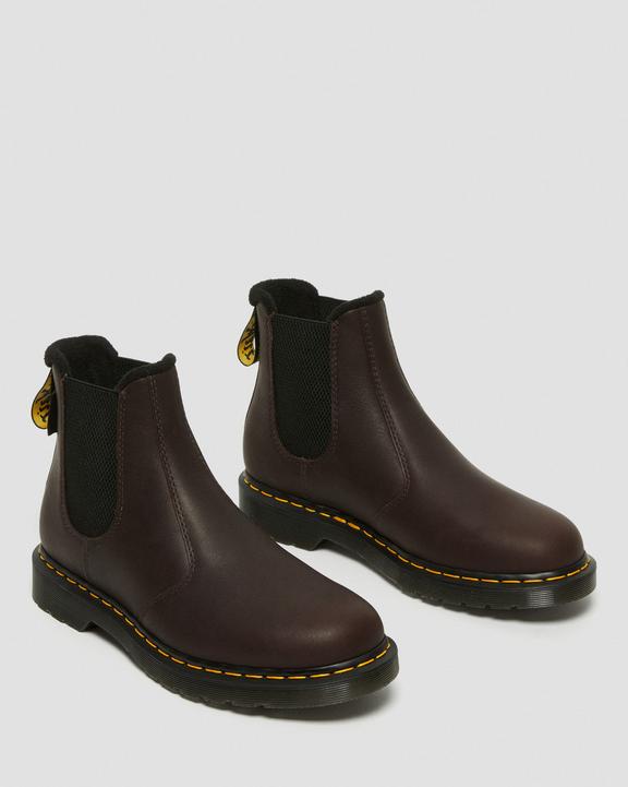Dr. Martens 2976 Warmwair Leather Chelsea Boots Marrom Escuro | SN-DM84356