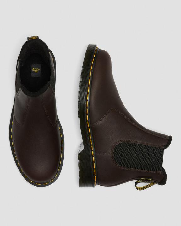 Dr. Martens 2976 Warmwair Leather Chelsea Boots Marrom Escuro | SN-DM84356