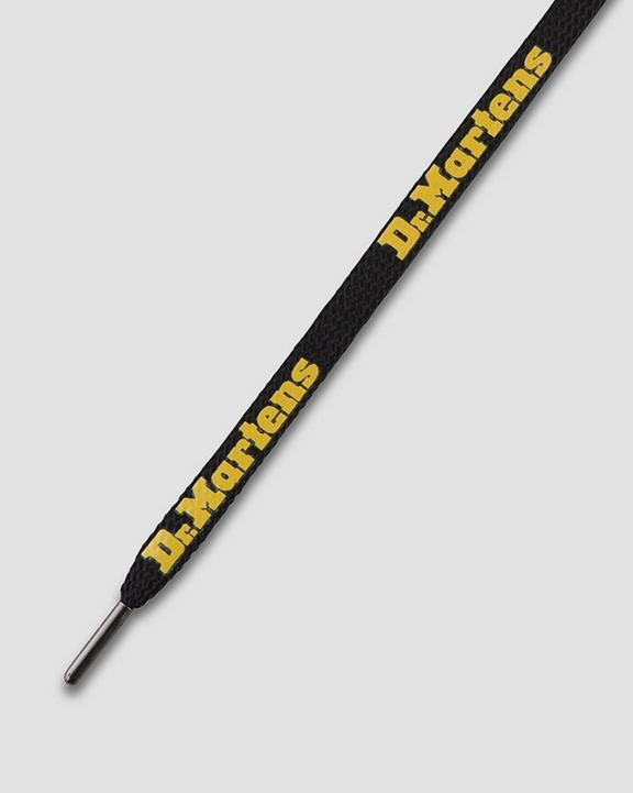Dr. Martens 55 Inch Flat Shoe Laces (8-10 Eye) Black/Yellow | SN-DM85187