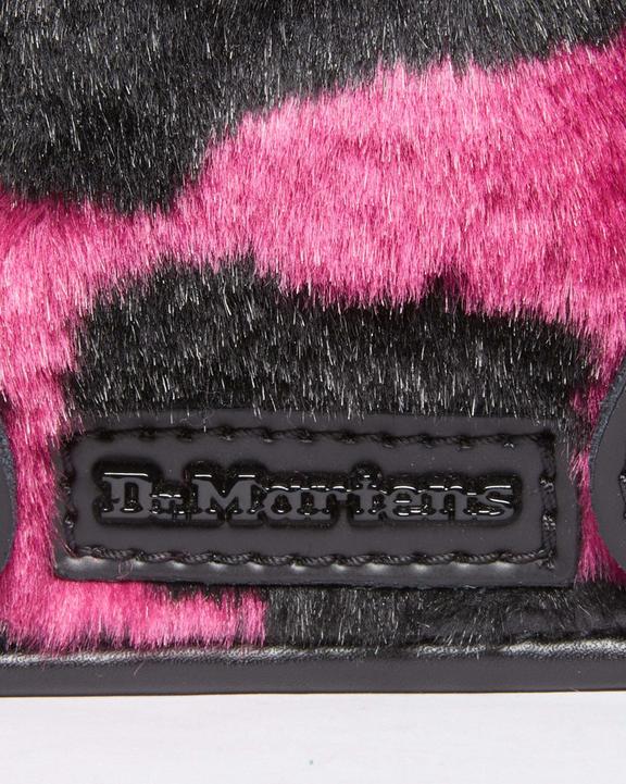 Dr. Martens 7 Inch Faux Fur Cow Print Crossbody Bag Pink/Black | SN-DM84755