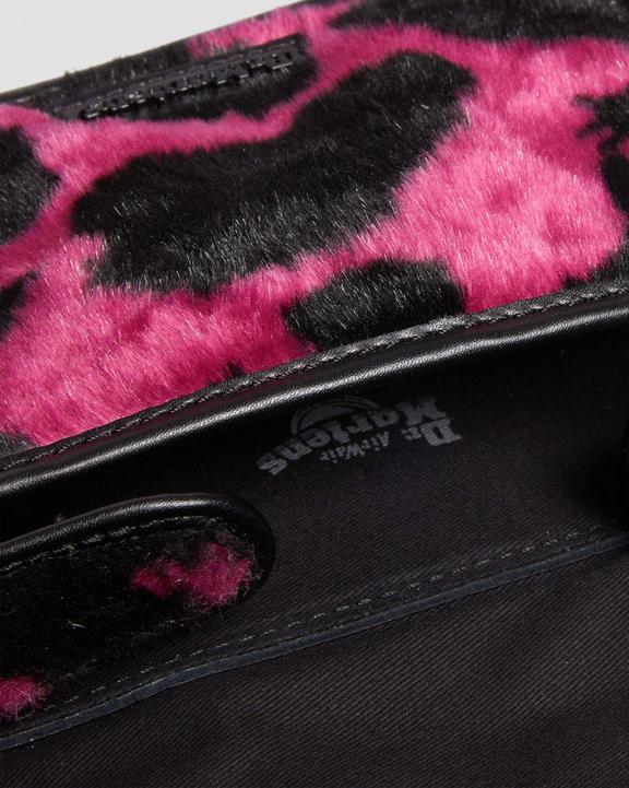 Dr. Martens 7 Inch Faux Fur Cow Print Crossbody Bag Pink/Black | SN-DM84755