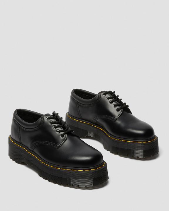 Dr. Martens 8053 Leather Platform Casual Shoes Pretas | SN-DM84744