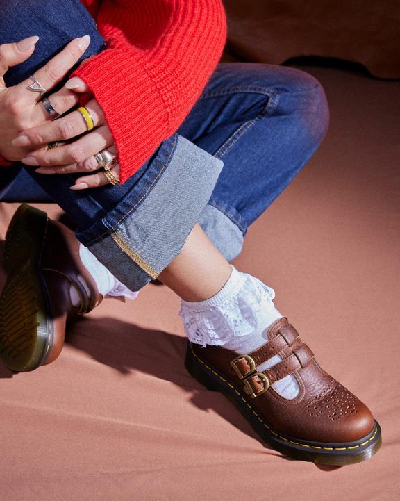 Dr. Martens 8065 Ambassador Mary Jane Shoes Marrom | SN-DM84469