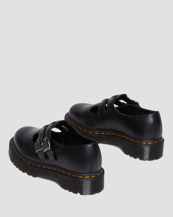 Dr. Martens 8065 II Bex Smooth Leather Platform Mary Jane Shoes Pretas | SN-DM84461