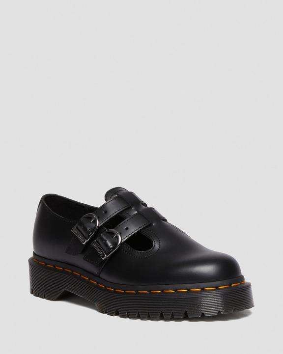 Dr. Martens 8065 II Bex Smooth Leather Platform Mary Jane Shoes Pretas | SN-DM84733