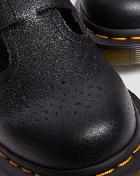 Dr. Martens 8065 Virginia Leather Mary Jane Shoes Pretas | SN-DM84466