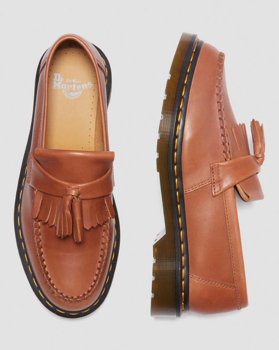 Dr. Martens Adrian Carrara Leather Tassel Loafers Marrom | SN-DM84495
