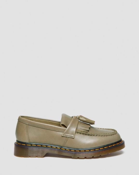 Dr. Martens Adrian Carrara Leather Tassel Loafers Verde Oliva | SN-DM85005