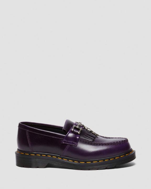 Dr. Martens Adrian Snaffle Bone Charm Tassel Loafers Roxo Escuro | SN-DM84505