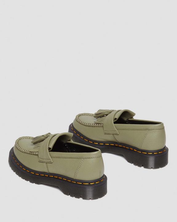 Dr. Martens Adrian Virginia Leather Tassel Loafers Verde Oliva | SN-DM84497